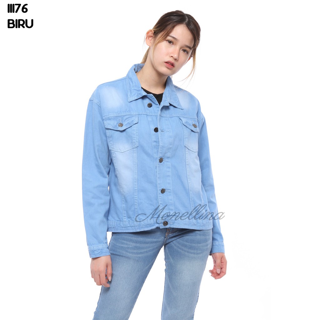 SheFashion - J11176 Jaket Denim Jeans Murah Wanita Kekinian