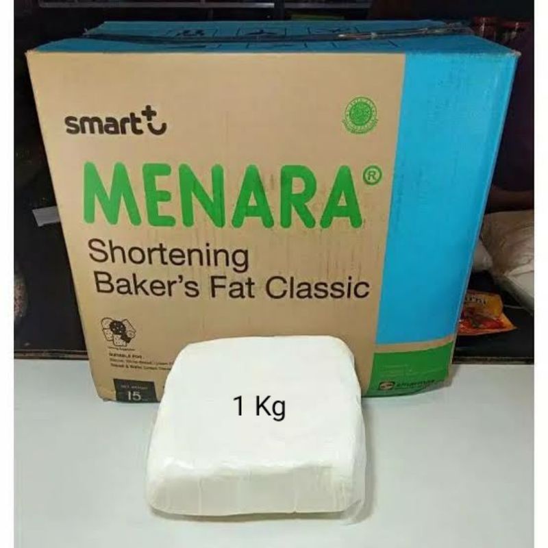 

Mentega Putih 1 Kg MENARA / Shortening Baker's Fat Classic / Mentega White Kue dan Roti