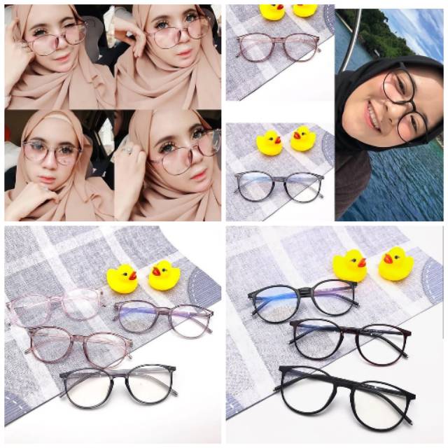 Frame kacamata nissa sabyan best seller fashion cewek + lensa minus lensa silinder