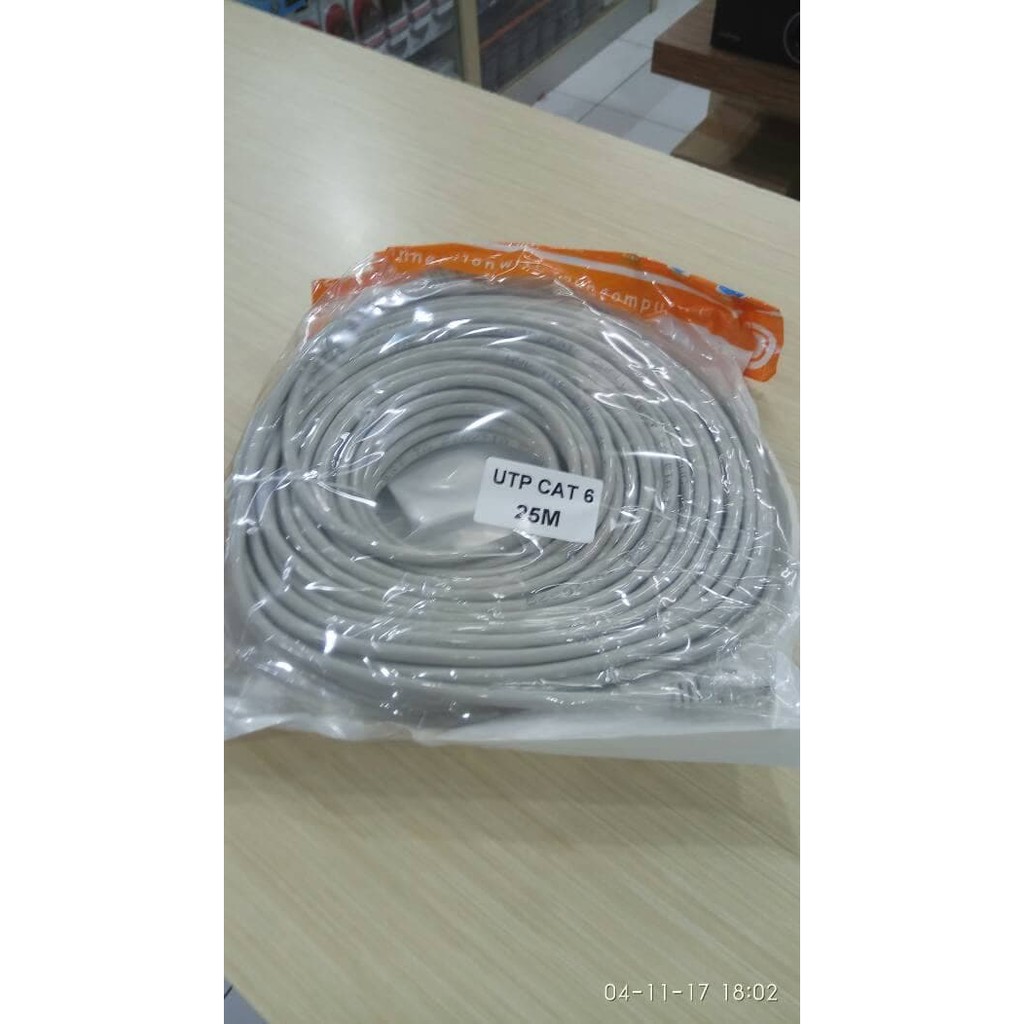 Kabel LAN 25M cat6 UTP cable LAN 25 Meter cat 6 High Quality / CABLE LAN 25M CAT6 NYK