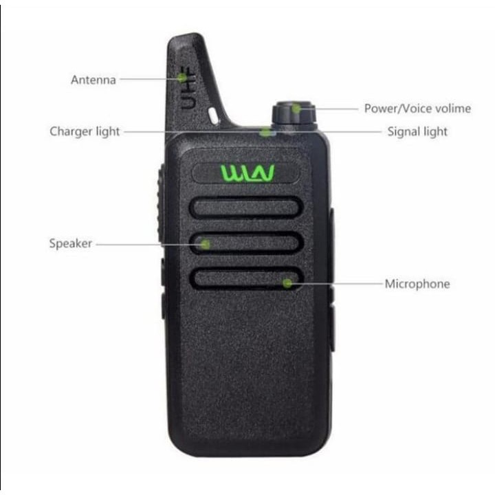 Toserba HT WLN 2 in 1 box KD C1 Hitam KD-C1 UHF Two Way Murah Handy Talky Single Band Radio WLAN BEST SELLER