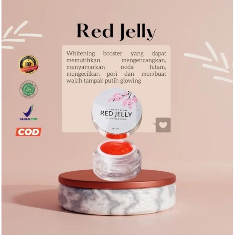 MS GLOW RED JELLY UNTUK FLEK HITAM AWET MUDA  ORIGINAL