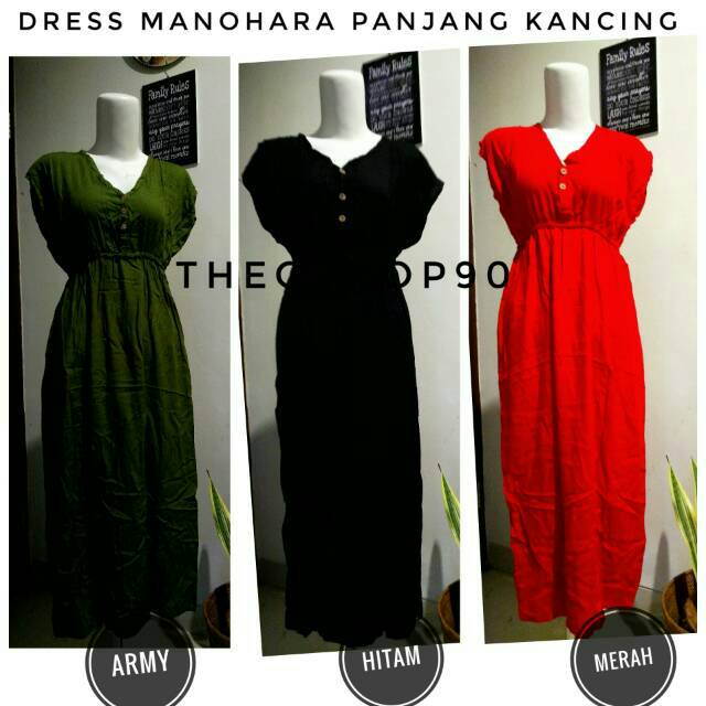 Daster Manohara Kancing Polos/Dress Manohara Ibu Menyusui