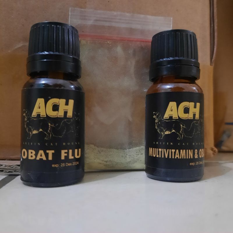 OBAT FLU ,bersin bersin,batuk  untuk kucing dewasa dan kitten ACH