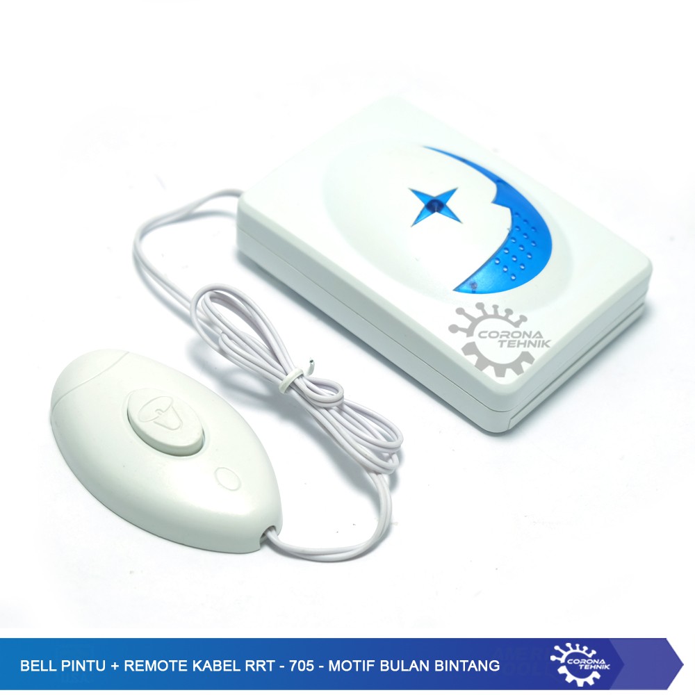 Bell Pintu + Remote Kabel RRT - 705 - Motif Bulan Bintang