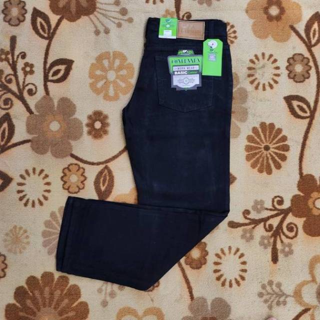 (33-38) Celana Jeans Pria Hitam Panjang Model Standar / Reguler Murah / Cowok