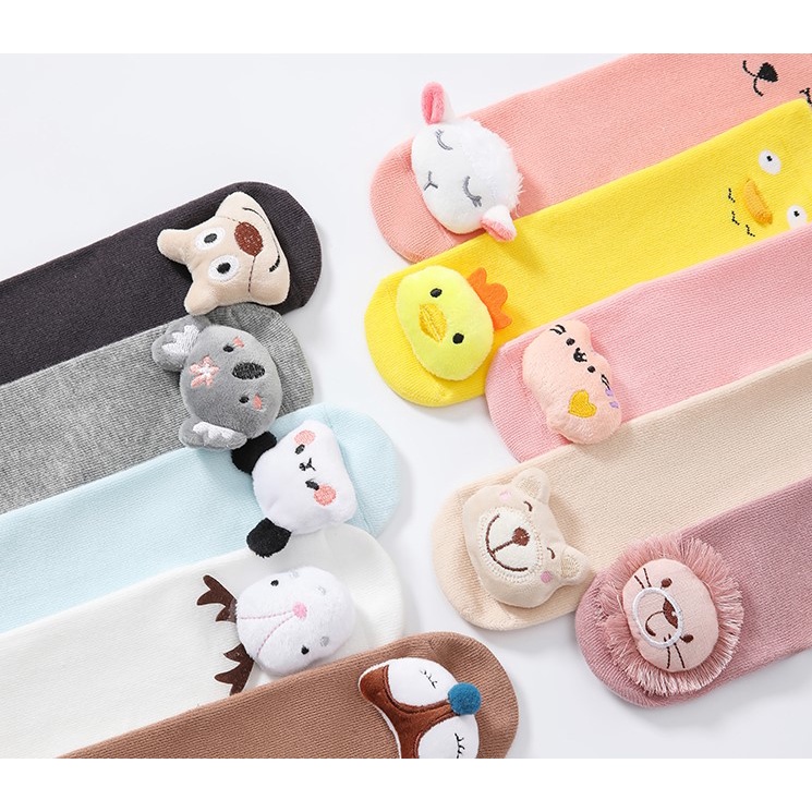 KK18-Kaos Kaki Anak Bayi Laki Perempuan Panjang Boneka Timbul 3D