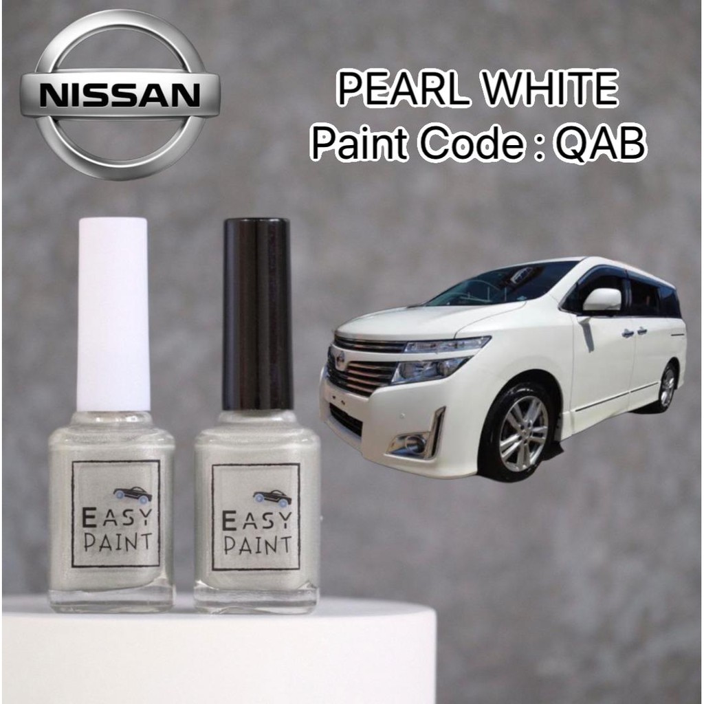 Cat Oles White Pearl Metalic QAB Nissan Elgrand Putih Mutiara Metalik