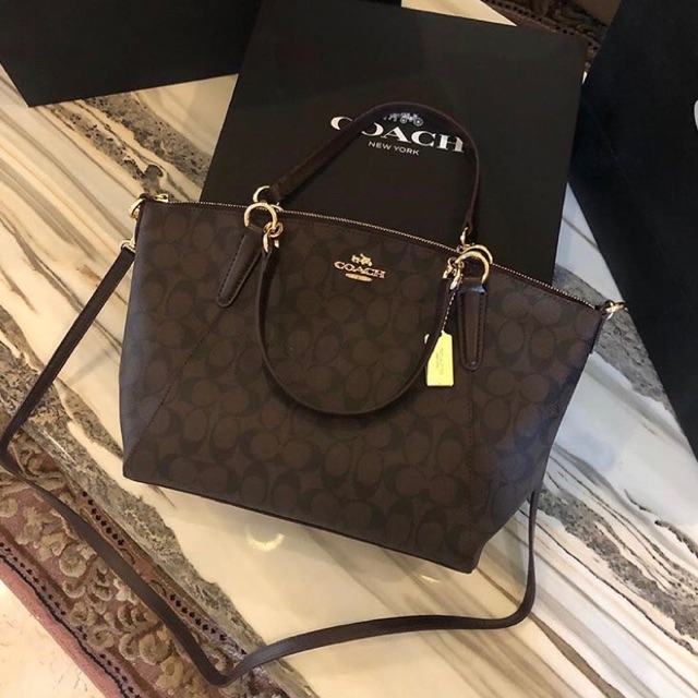 Coach Kelsey Signature Canvas Leather