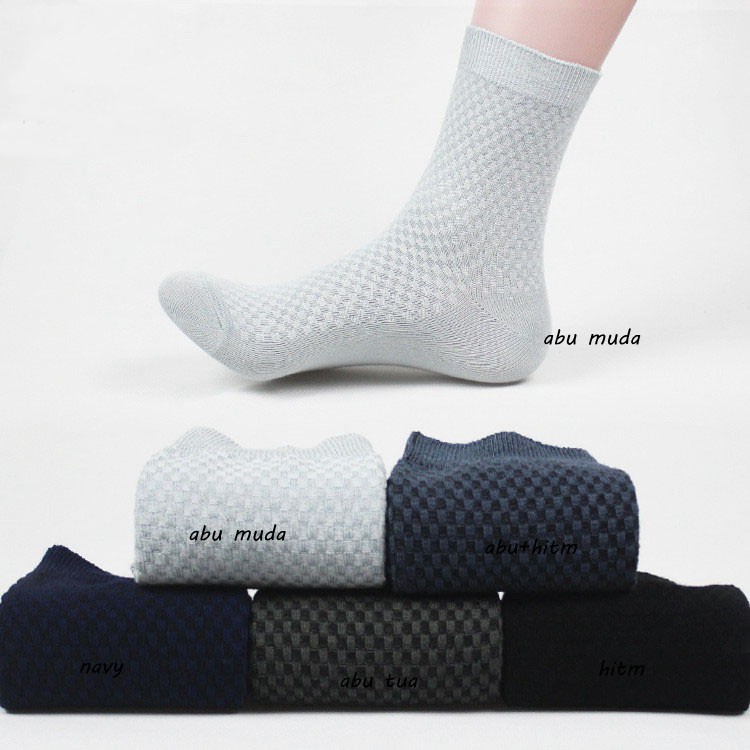 kaos kaki Pria Bambu Serat Kaus Kaki Kaus Kaki Anti Bakteri Kasual Bisnis Socks W03-1