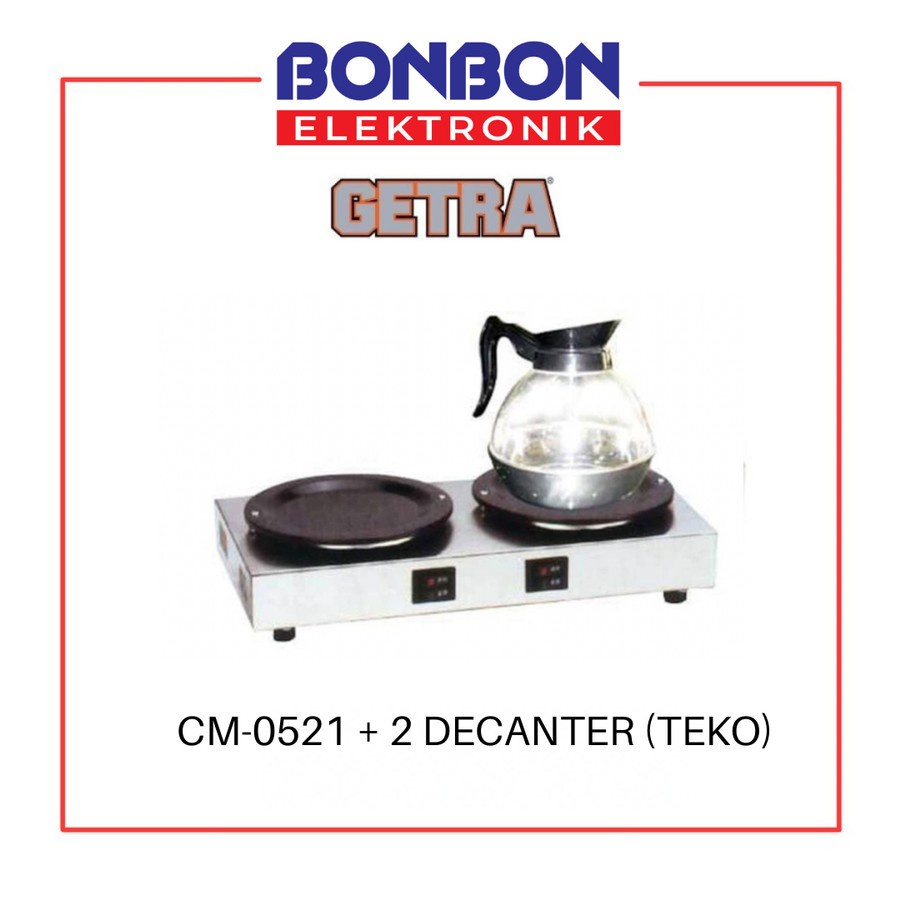 GETRA Paket Decanter + CM-0521 Coffee / Tea Warmer / Penghangat Kopi