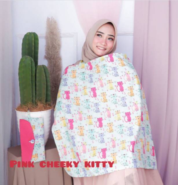 Nursing Cover Apron Menyusui Bahan Tebal Free Tas Bisa Bolak Balik