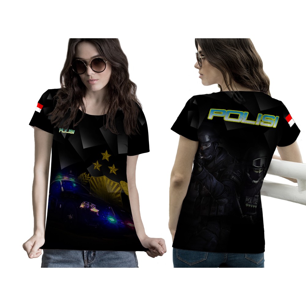 Kaos Polisi Wanita | Kaos Polisi Keren | Kaos Polisi Hitam | Kaos Polisi
