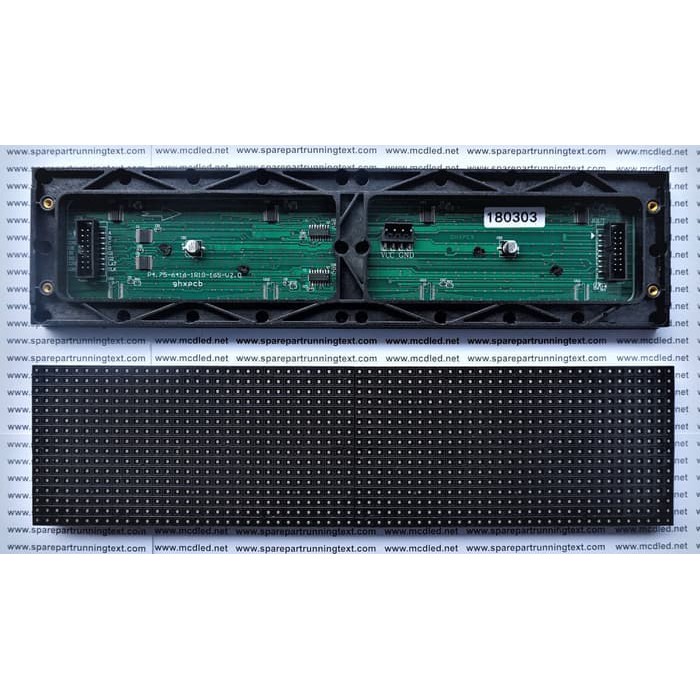 MODUL LED PANEL RUNNING TEXT INDOOR P4,75 MERAH SMD