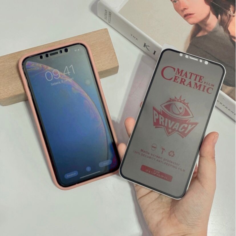 Tempered Glass Anti Spy iPhone 11 11 PRO 11 PRO MAX 12 12 PRO 12 PRO MAX 6 6+ 7/8 7+/8+ X/XS XR XS MAX 13 13 PRO 13 PRO MAX Ceramic Glass Matte PRIVACY Tglass Screen
