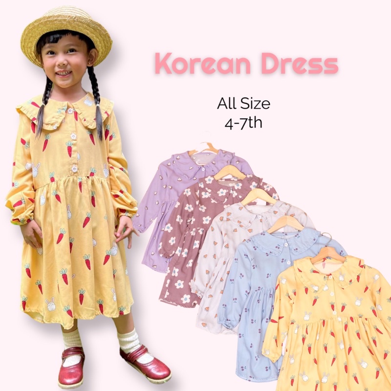 Dress Anak Korean Dress Anak Baju Anak Tunik Anak