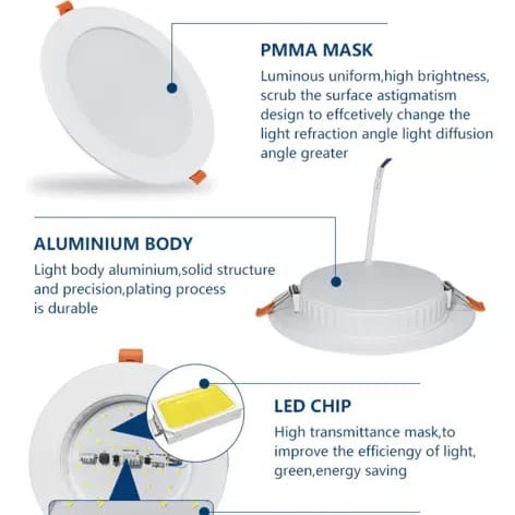 Lampu LED Downlight 5W Wing Lock Spotlight 5 Watt WL-105 220V