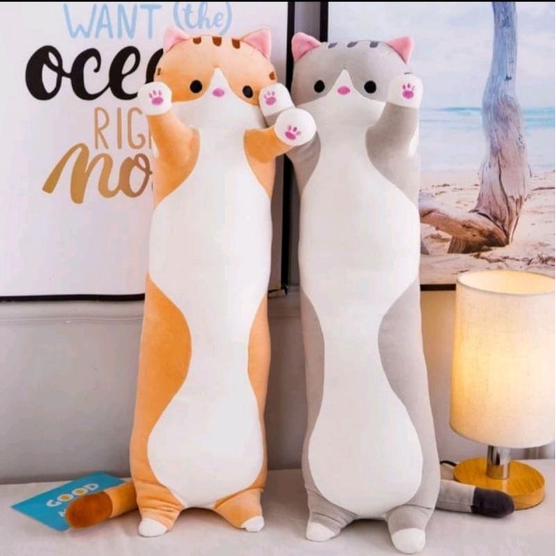 Boneka Guling Kucing Ukuran 60cm Guling Boneka Kucing