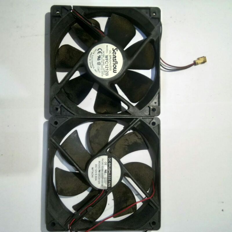 Kipas murah DC 12v jamin hidup 12x12 40-50A bekas.Fan cabuta.Ex cpu. Kipas fan. Aquascape. Diy