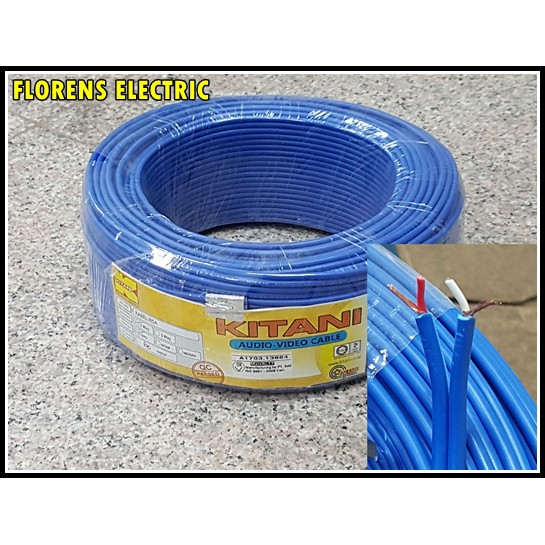 kabel RCA DVD 2-2 AUDIO 1 roll 60 meter MERK KITANI