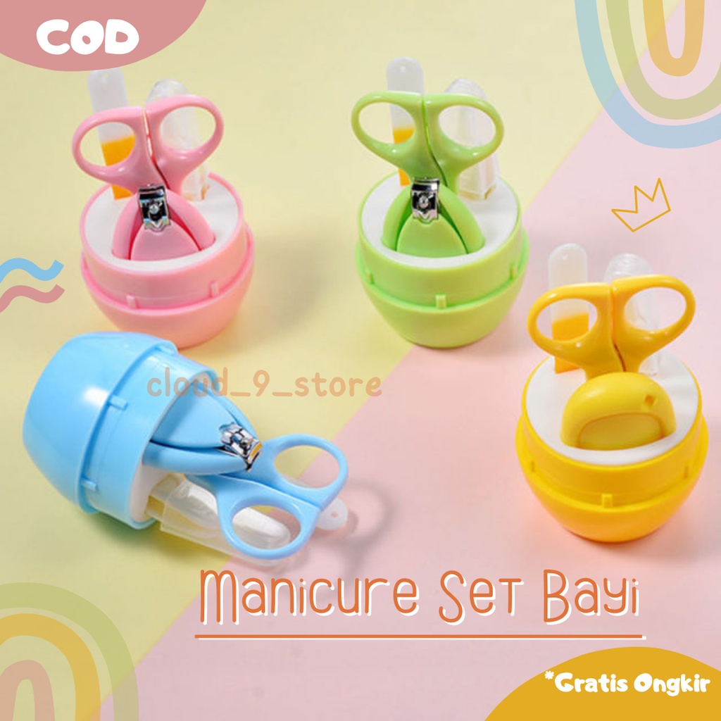 Set Gunting Kuku Bayi Set Manicure Set Bayi Baby Nail Trimmer Bayi Trimmer Kuku Bayi Alat Potong Kuk