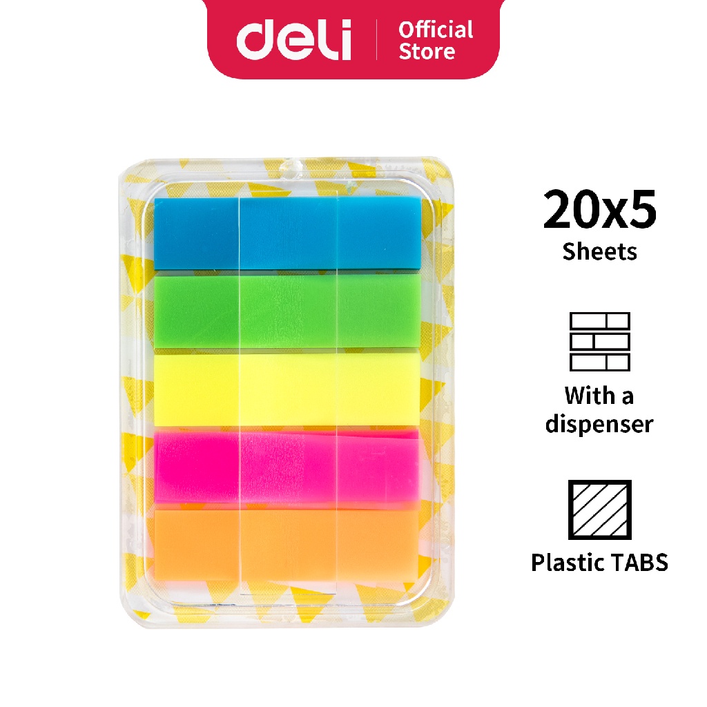 

Deli Index Tab penanda warna cerah melekat kuat media yang ditempel tetap bersih EA10202