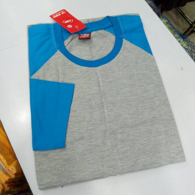 kaos raglan polos ABUMISTY-BIRUTURKIS lengan PANJANG Uk M L XL XXL