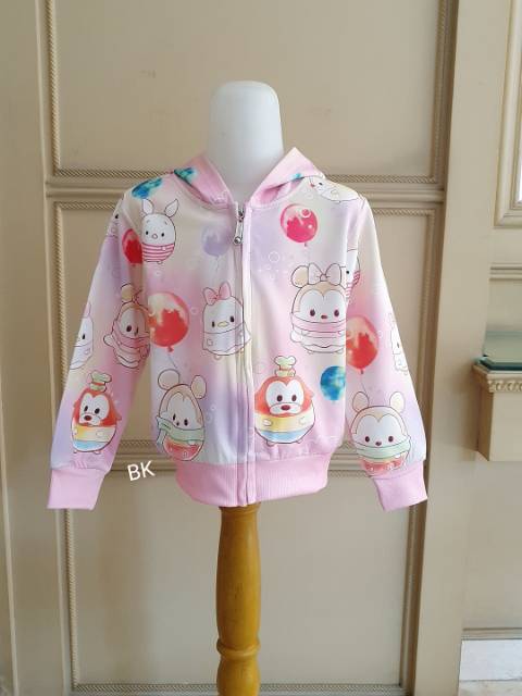 81174/75 TSUM TSUM OUTER / JACKET HODDIE ANAK MOTIF TSUM TSUM IMPORT KOREA TEBAL BAGUS MURAH