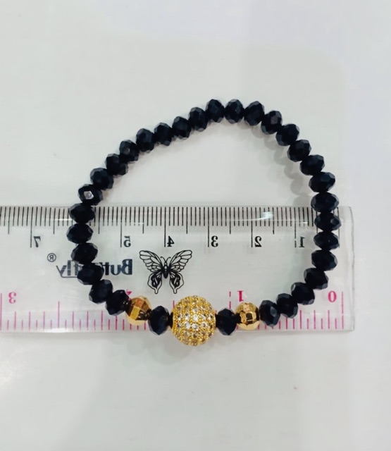 Gelang tangan wanita kristal boladisco lapis emas xuping yaxiya