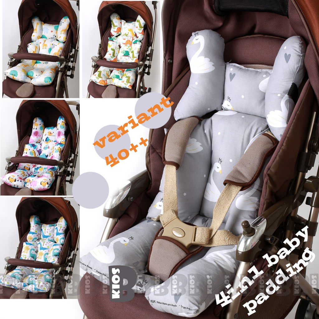 4in1 UNIVERSAL ALAS STROLLER BAYI CAR SEAT BOUNCER 5 LUBANG / SEAT PADDING BABY / ALAS KURSI MAKAN