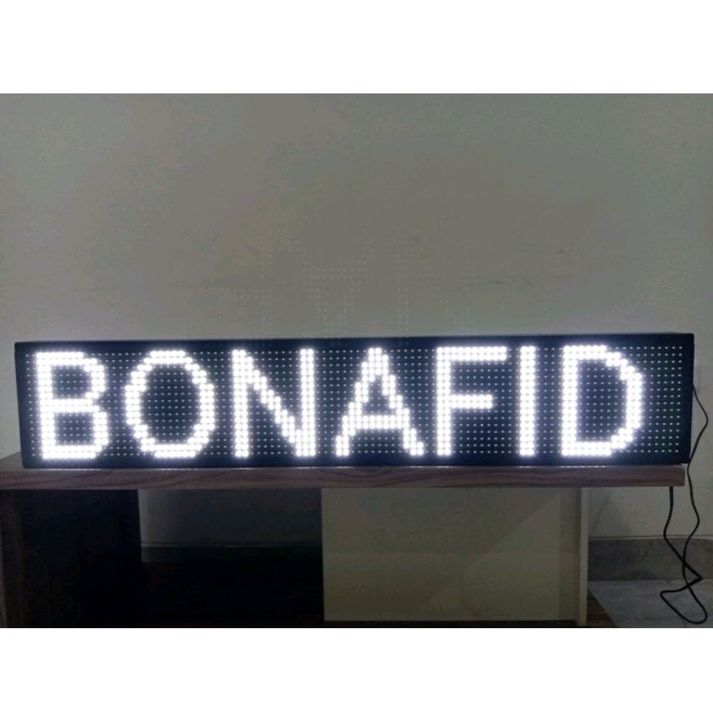 LED Running Text OUTDOOR, MERAH 100 cm x 20 cm + WIFI 100cm x 20cm