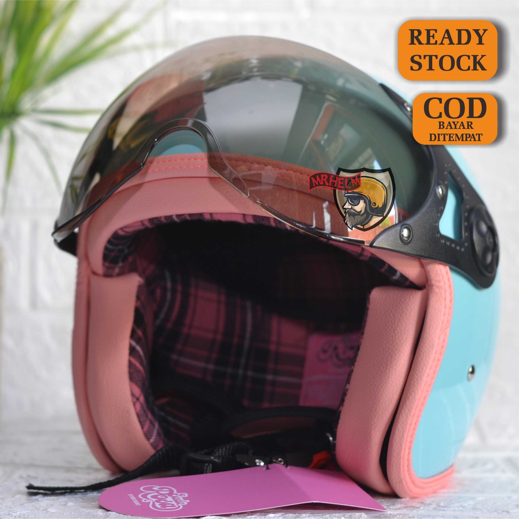 HELM BOGO RETRO NEW SADA ROSA FLANEL PILOT ORIGINAL PREMIUM QUALITY ( MR HELM )
