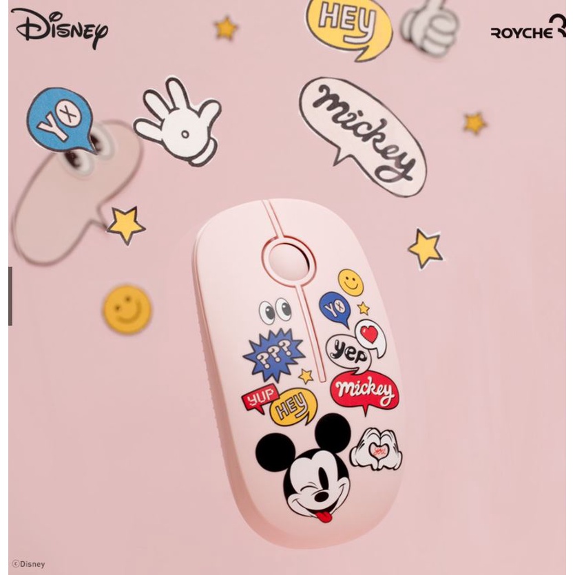 [KOREA] ROYCHE X Disney Mickey Mouse - Wireless Retro Keyboard / Silent Mouse Mickey