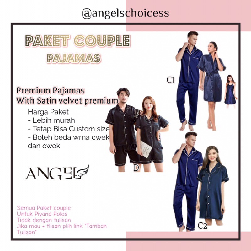 PIYAMA DAN KIMONO COUPLE  PAJAMAS SATIN
