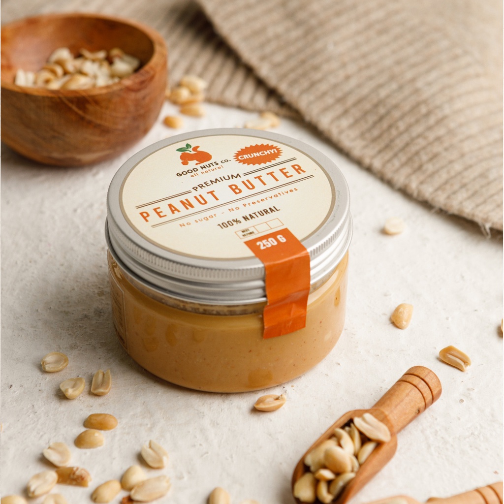 

Peanut Butter natural Crunchy 250grams / selai kacang (tanpa gula, tanpa garam, tanpa minyak) (no sugar, no preservative, no salt, no oil)