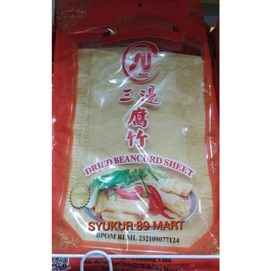 

SU Brand Kembang tahu lembar lebar/ Dried Bean Curd Sheet 100gr