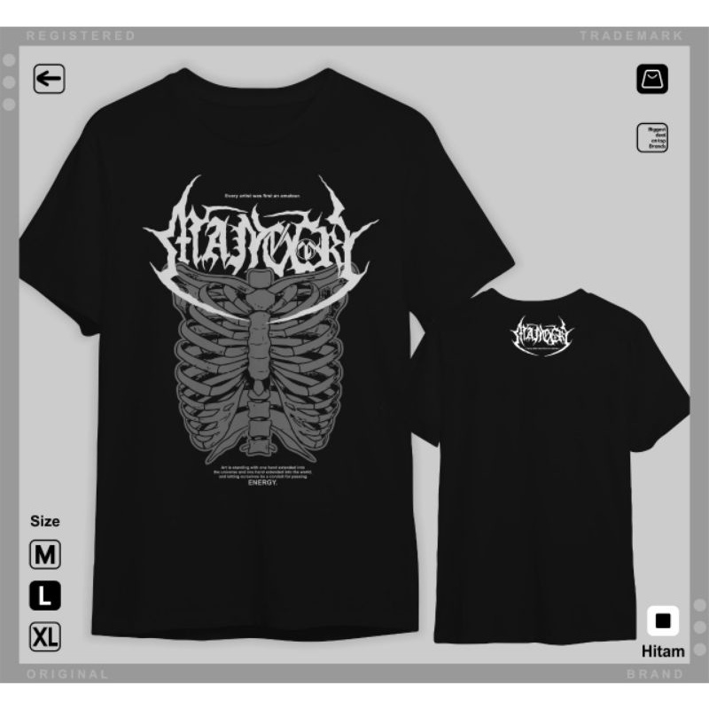 Kaos Distro CLOTHING BEST Pria Wanita Varian HITAM