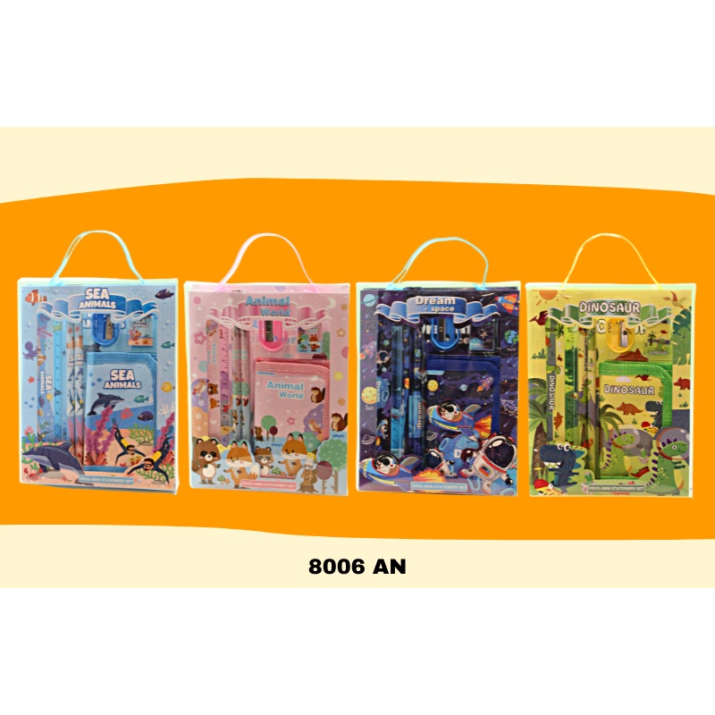 

NEW !! STUDY SET DOMPET MOTIF UNICORN/SPIDERMAN/ANIMAL 8006