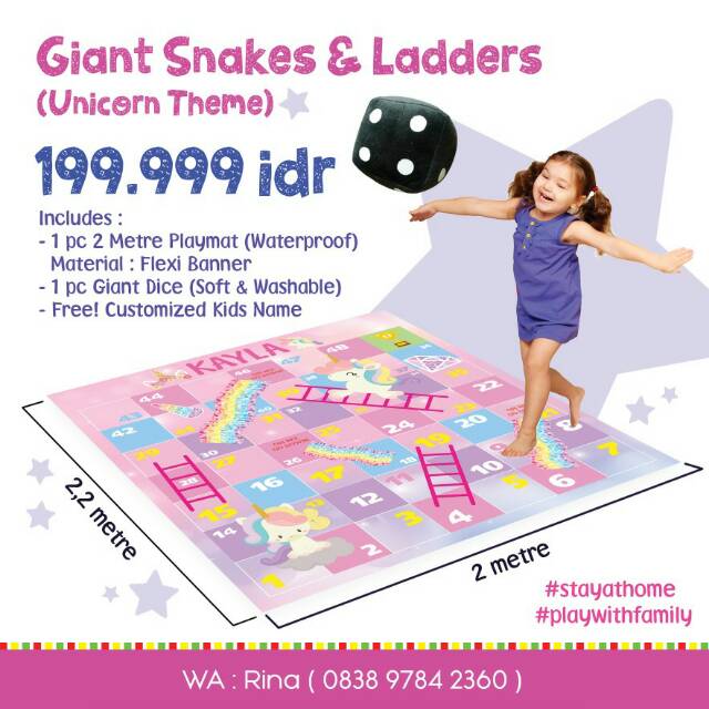 Mainan Ular Tangga Raksasa untuk Anak