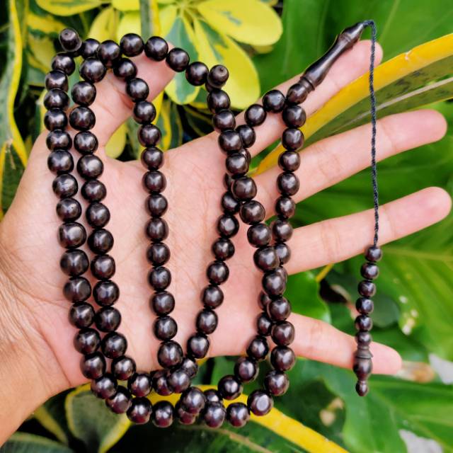 Grosir 5 pcs Tasbih 99 kokka kaukah bulat 8,5 mm hitam