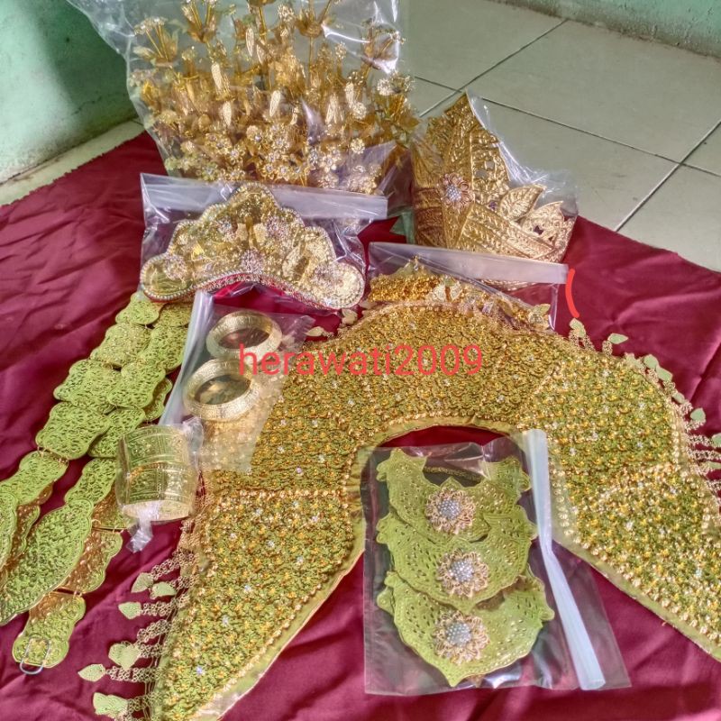 Set Mahkota Palembang lengkap/asesoris adat Palembang