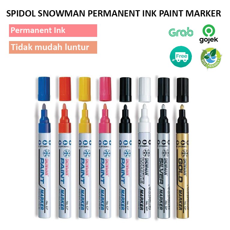 Spidol Snowman Paint Marker Permanent Ink / Spidol Permanen Warna Warni Snowman 110