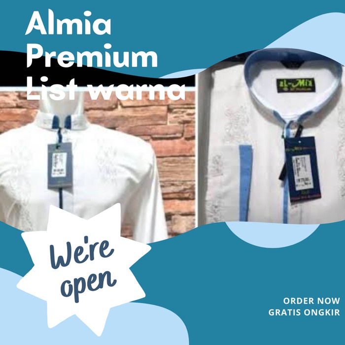 Baju koko alMia Super Premium lengan panjang (al mia Premium) - Putih, S