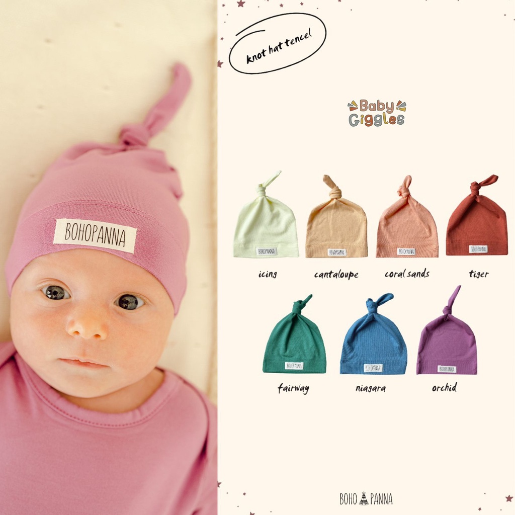 Bohopanna - Knot Hat Tencel / Topi Anak Unisex Bohobaby