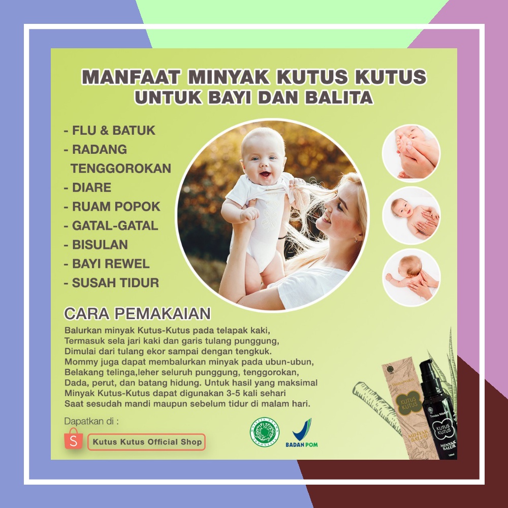 Minyak Kutus Kutus Herbal Organic - 100ml