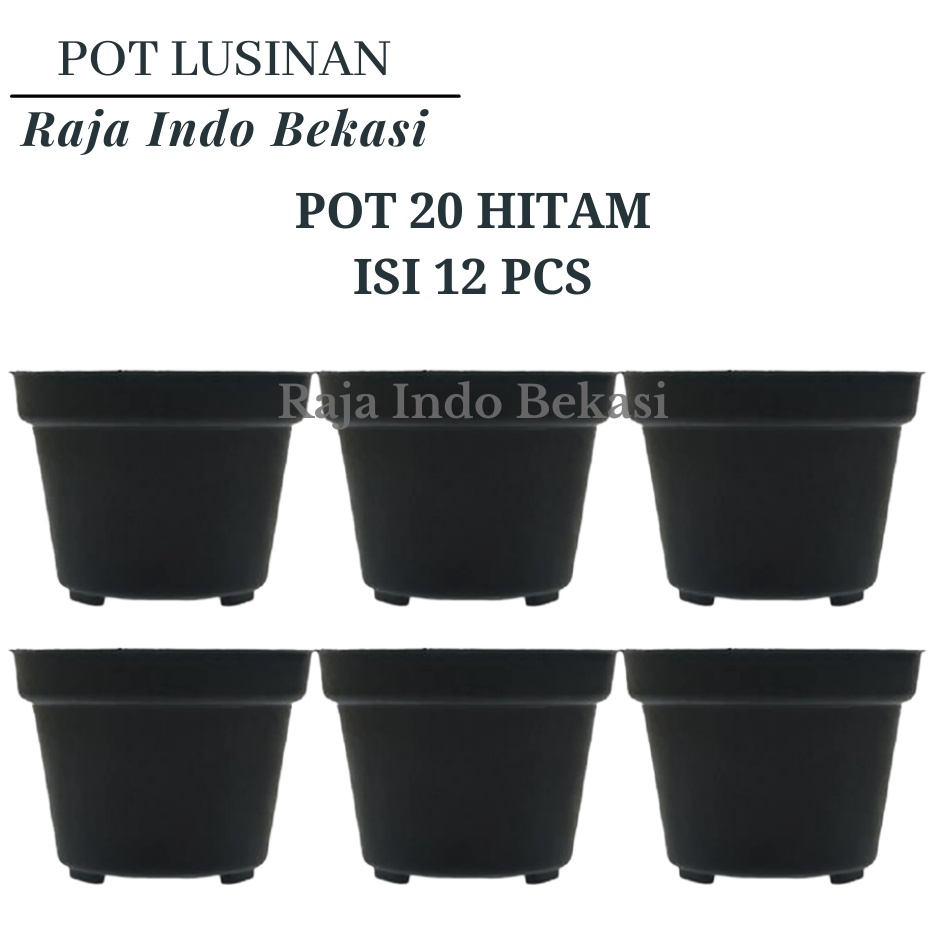 LUSINAN Pot 17 Hitam Isi 12 Pcs TERMURAH GROSIR Pot Lusinan Hitam Murah Termurah 12 20 25 30cm