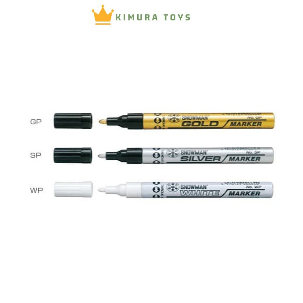 

Spidol Snowman Permanent Marker Silver Gold White Harga Satuan