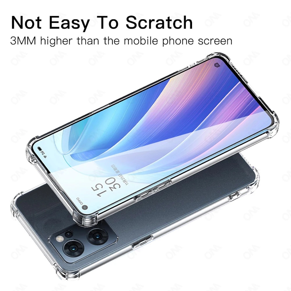 Soft Case Silikon Oppo A36 A76 A96 4G A57 4G / A77s Bening Transparant Airbag Anti Crack Tebal