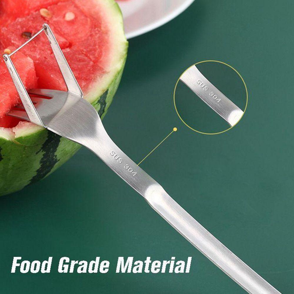 [Elegan] Watermelon Slicer Kreatif 2-in-1 Sendok Serbaguna Peralatan Makan Berkemah