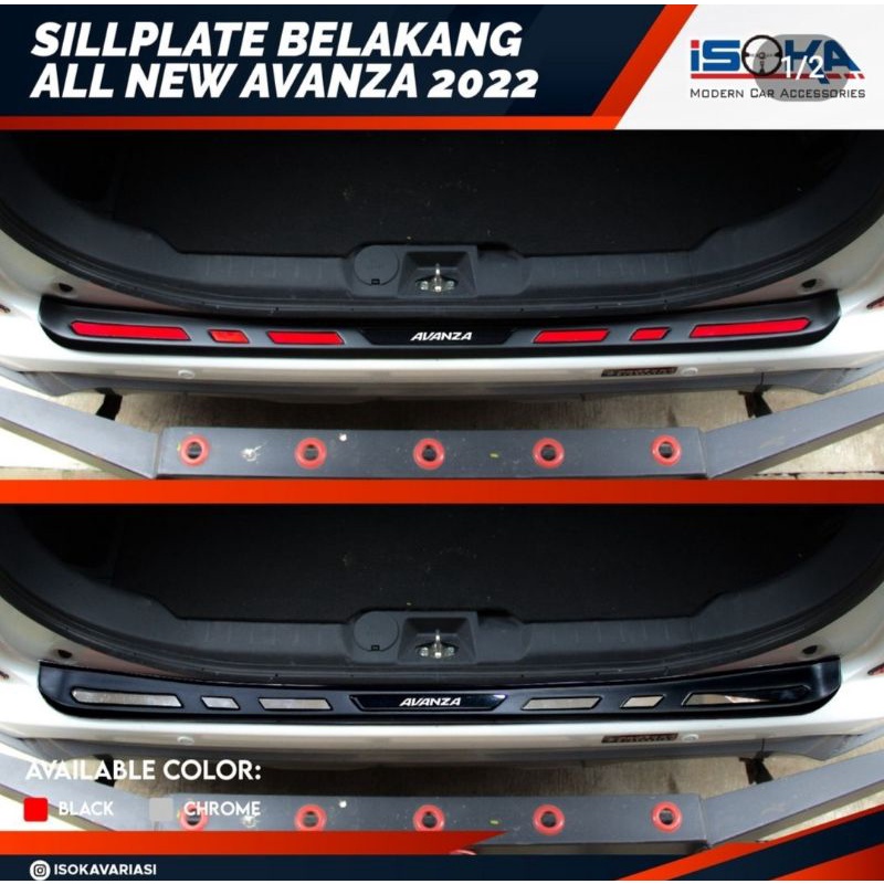 sillplate belakang All new Avanza Xenia Veloz 2021 2022 Gr Sport Model Exclusive list Merah &amp; Chrome